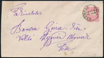 1880 5kr díjjegyes boríték / PS-cover "GYÖMÖRŐ / GYŐR.M."