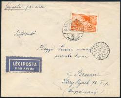 1937 Légi levél Lengyelországba / Airmail cover to Poland