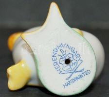 Herendi porcelán pipázó kacsa, kézzel fetett / Hand painted Herend chinaware duck 9 cm