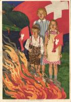 Swiss patriotic propaganda litho