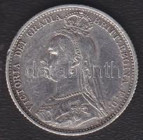 Nagy-Britannia 1887. 6p Ag "Victoria" T:2 súly alapján hamisítvány