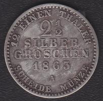 Német Államok/Poroszország 1863A 2-1/2Gr Ag T:2