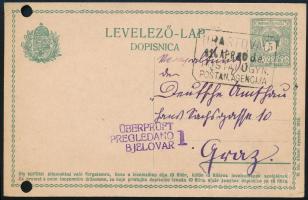 1916 Levelezőlap "HRASTOVÁC" postaügynökségi bélyegzéssel / Postcard with postal agency postmark