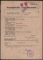 1942 Nyomtatvány 10f pár portóval / Printed matter with postage due