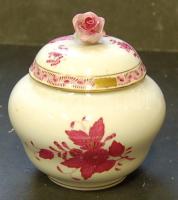 Apponyi mintás Herendi bonbonnier /  Herend chinaware bonbonniere 14x13 cm