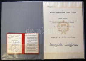 1967. Szocialista Hazáért Érdemrend kitüntetés adományozói okirattal, Losonczi Pál és Cseterki Lajos aláírásával, tokkal, igazolvánnyal T:1