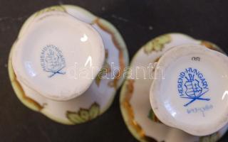 Viktória mintás Herendi vázácskák 2 db /  Herend chinaware vases 2 pieces 7 cm