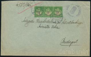 1946 (27. díjszabás) Távolsági levél 3 x 200 ezer AP bérmentesítéssel "SOPRON"
