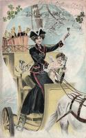 New Year champagne carriage Emb. (EK)