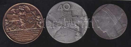 3db klf emlékplakett T:2,3