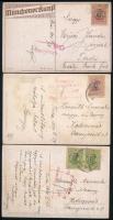 1920 26 db cenzúrázott képeslap túlélő magyar (Kolozsvár és Torda) bélyegzésekkel