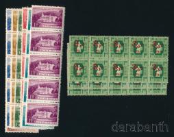 1953 Üdülők sor 5-ös csíkokban és Kisegítő bélyegek (V.) sor 10-es tömbökben (25.000)