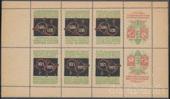1921 50 éves a magyar levélbélyeg emlékív
