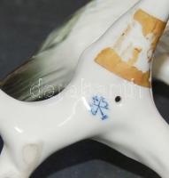 Ensmann szépen kidolgozott, kézzel festett porcelán madár figura / Ensmann nice chinaware bird-figur...