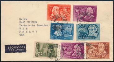 1948 Légi levél 7 klf bélyeggel bérmentesítve / Airmail cover with 7 stamps