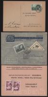 1952 1848-as szabadságharcosok sor 4 klf értéke 6 db küldeményen, köztük légi is