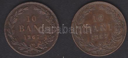 Románia 1867. 10B (2x) T:3