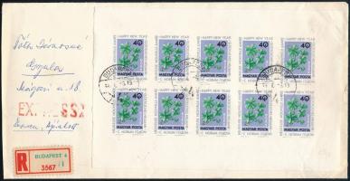 1963 Újév I. 40f vágott bélyegfüzetlap