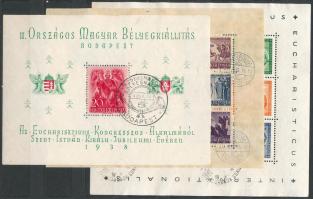 1938 Eucharisztikus, ORBÉK és Szent István 1-1 blokk (21.000)