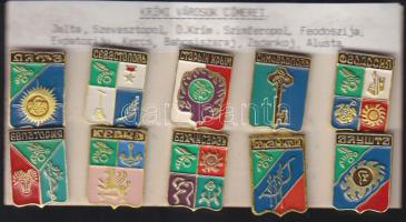 10db klf Krími városi címeres kitűzők T:vegyes