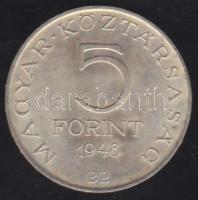 1948. 5Ft Ag "Petőfi" T:2