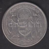 1930. 5P Ag "Horthy jobbra" T:3+