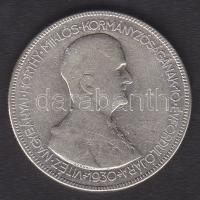 1930. 5P Ag "Horthy jobbra" T:3