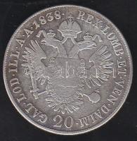 1838B 20kr Ag I.Ferdinánd T:3-
