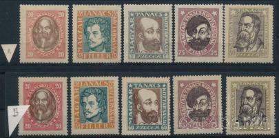 1919 Magyar Tanácsköztársasági arcképek A és B sor