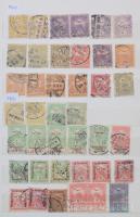 1900-1987 1.100 db Turul, portó és hivatalos bélyeg, ívszéli és ívsarki négyestömbökkel, másodpéldányokkal, 10 lapos közepes berakóban, tokkal