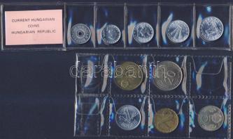 1990. 2f-20Ft 10db klf sor szettben "Köztársaság" felirattal, de népköztársasági címerrel! Visszavont kiadás T:BU