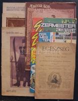 8 db régi újság: Egészség, Magyar Nők Lapja, Képes Pesti Hírlap, stb.
