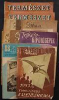 10 db régi újság: Élet és Tudomány, 88 perc alatt a Föld körül, Rakéta-Repülőgép, stb