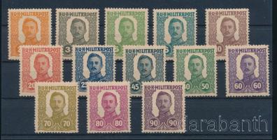 Bosznia-Hercegovina 1918 Kiadatlan sor 13 klf értéke I-XIII (1K hiányzik / missing)