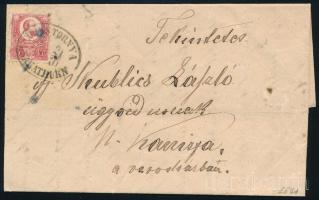 1874 5kr levélen "CSÁKTORNYA / CSAKATHURN" - "NAGY KANIZSA"