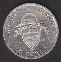 1938. 5P Ag "Szt.István" T:2- apró ph