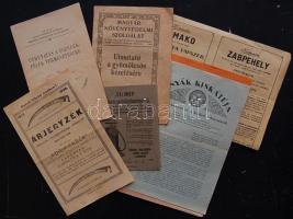 Vegyes nyomtatvány tétel kb 30 db érdekességekkel