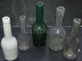 4 db klf Ernyei sósborszesz üveg + 1  porcelán