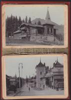 cca 1890 Központi-Kárpátok, Tátra 12 db keményhátú fotót tartalmazó Stengel fotó füzet (kiváló állap...