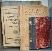 4 darabos könvytétel vegyes minőségben, benne Erdélyi Monografia 1934, Glória