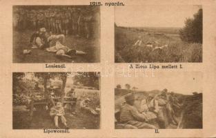 Szinyelipóc (Lipovce), Lonie and Zlota Lipa life in the army in 1915