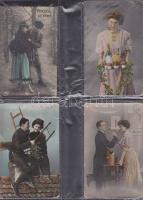 20 db régi Újévi üdvözlőlap, közte több litho / 20 New Year greeting cards