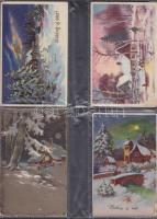 20 db régi Újévi üdvözlőlap, közte több litho / 20 New Year greeting cards