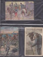 3 db régi Honvéd huszáros képeslap / 3 Cavalrymen cards