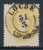 1861 2kr elfogazással / shifted perforation "LŐCSE"