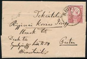 1873 Réznyomat 5kr levélen / on cover "RIGYICZA" - Pest