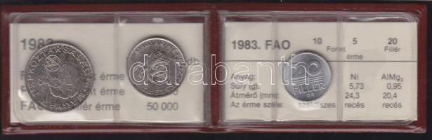 1983 20f + 5Ft + 10Ft "FAO" T:BU Eredeti tokban, tanúsítvánnyal!
