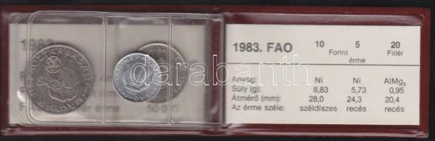 1983 20f + 5Ft + 10Ft "FAO" T:BU Eredeti tokban, tanúsítvánnyal!