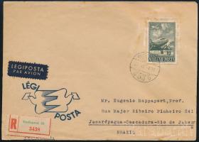 1957 Repülő V. záróérték ajánlott légi levélen