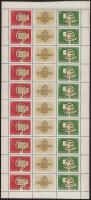 1958 Bélyegnap hajtott teljes ív / Mi 1553-1554 folded complete sheet